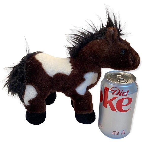 Ganz Webkinz Brown & White Pinto 8" Plush Stuffed Animal Toy Only No Code HM147 - Picture 2 of 12